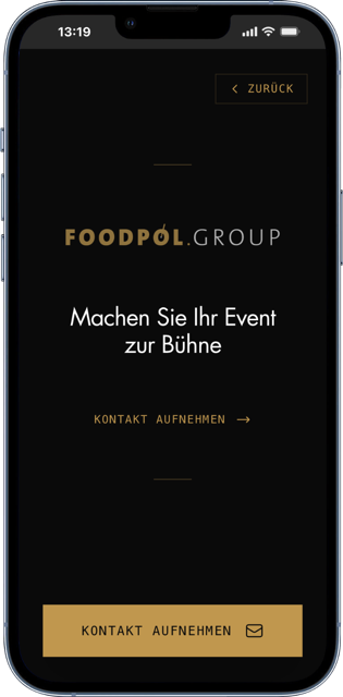 Foodpol.group Website auf iPhone